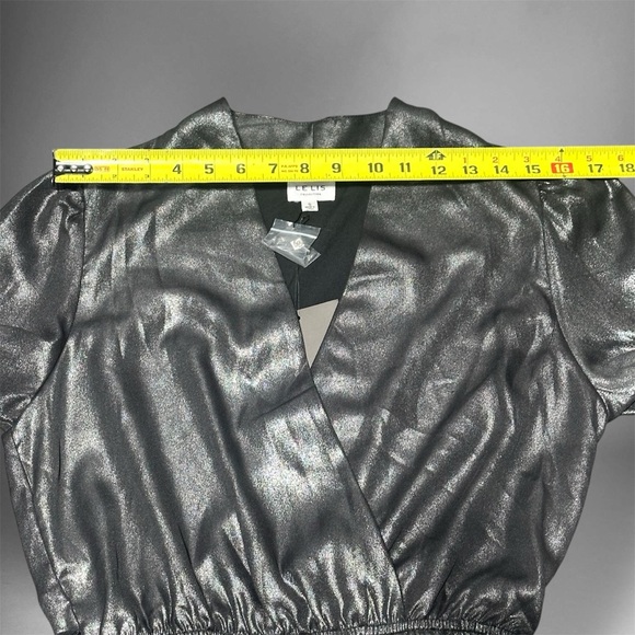 NWT Le Lis Metallic Silver Jumpsuit Sz S - Picture 9 of 12